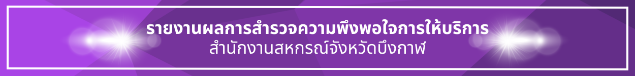 ป้ายชื่อหัวข้อ รายงานผลการสำรวจความพึงพอใจการให้บริการ