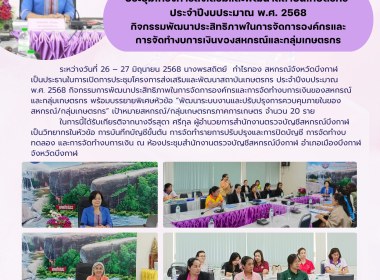 สหกรณ์จังหวัดบึงกาฬ เป็นประธานในการเปิดการประชุมโครงการส่งเสริมและพัฒนาสถาบันเกษตรกร ประจำปีงบประมาณ พ.ศ. 2568 ... พารามิเตอร์รูปภาพ 12