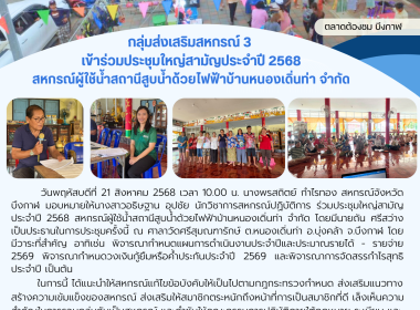 กลุ่มส่งเสริมสหกรณ์ 3 เข้าร่วมประชุมใหญ่สามัญประจำปี 2568 ... พารามิเตอร์รูปภาพ 7