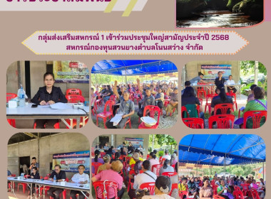 กลุ่มส่งเสริมสหกรณ์ 1 เข้าร่วมประชุมใหญ่สามัญประจำปี 2568 ... พารามิเตอร์รูปภาพ 1