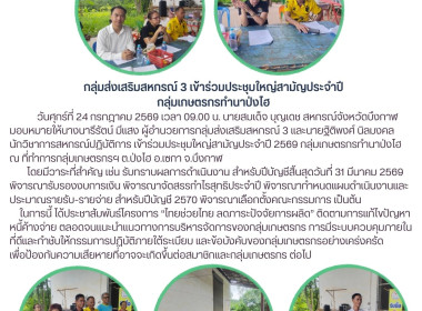 กลุ่มส่งเสริมสหกรณ์ 3 ร่วมประชุมใหญ่สามัญประจำปี 2569 ... พารามิเตอร์รูปภาพ 1