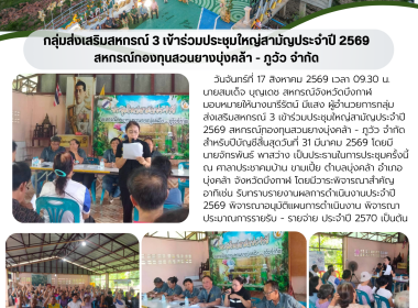 กลุ่มส่งเสริมสหกรณ์ 3 เข้าร่วมประชุมใหญ่สามัญประจำปี 2569 ... พารามิเตอร์รูปภาพ 8