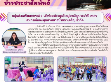 กลุ่มส่งเสริมสหกรณ์ 1 เข้าร่วมประชุมใหญ่สามัญประจำปี 2569 ... พารามิเตอร์รูปภาพ 5